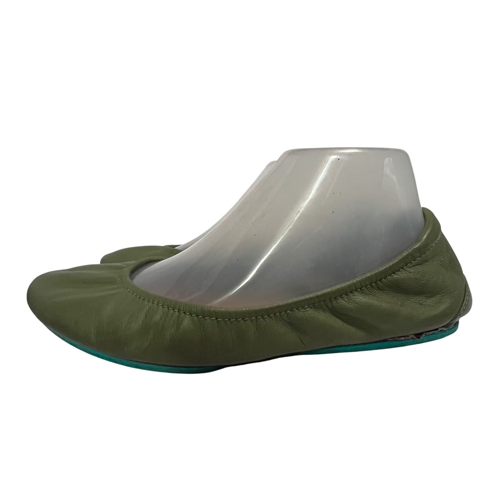 Tieks by Gavrieli Ballet Flats Womens 8 Olive Green Leather Foldable Round Toe - Picture 4 of 14